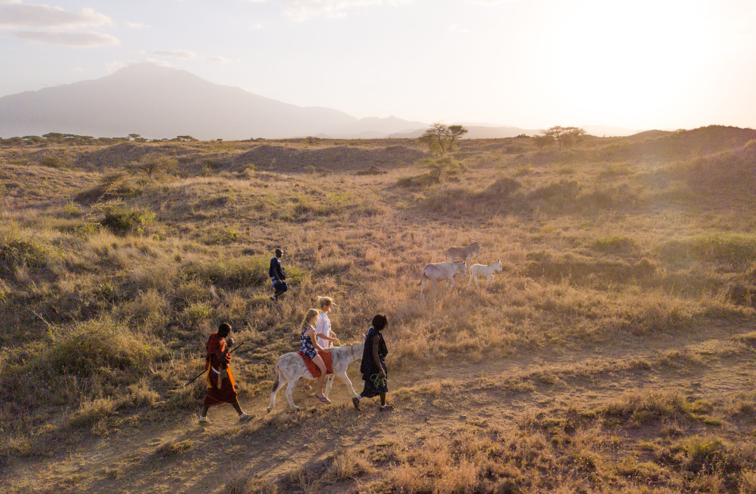 donkey ride activities Africa Amini Life